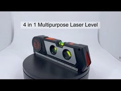 4 in 1 Laser-Level Mehrzweck-Kreuzlinie Laser-horizontale Blase und Ebene Lineal
